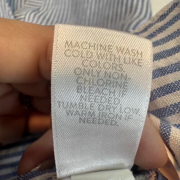 J. Jill Love Linen Women's Sleeveless Tunic Blouse Size 1X Pearl/Shell Buttons - Picture 5 of 12